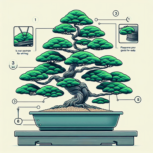 hydrated juniper bonsai ready for wiring