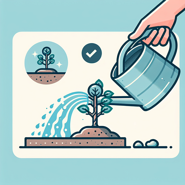 gentle stream of water nourishing bonsai soil