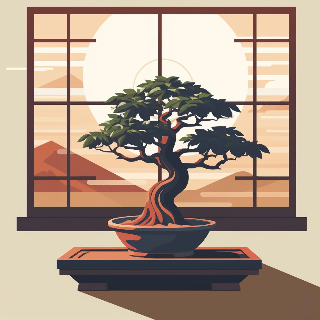Redwood Bonsai placed near a window with indirect sunlight