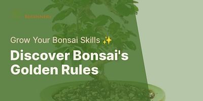 Discover Bonsai's Golden Rules - Grow Your Bonsai Skills ✨
