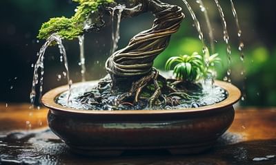 What are the benefits of watering bonsai plants with cold water?